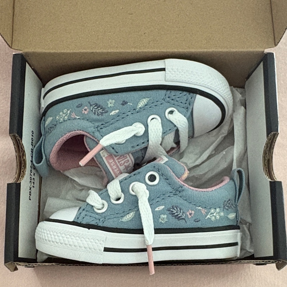 Vans kids Floral Canvas Lace-Up Sneakers - Blue